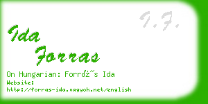 ida forras business card